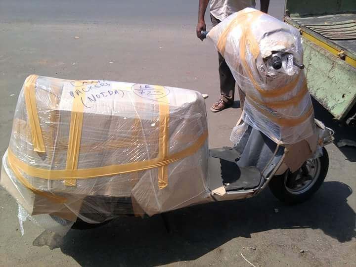 Scooty packaging service in Neemuch using bubble wrap